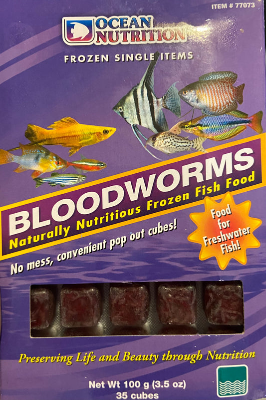 Frozen bloodworms