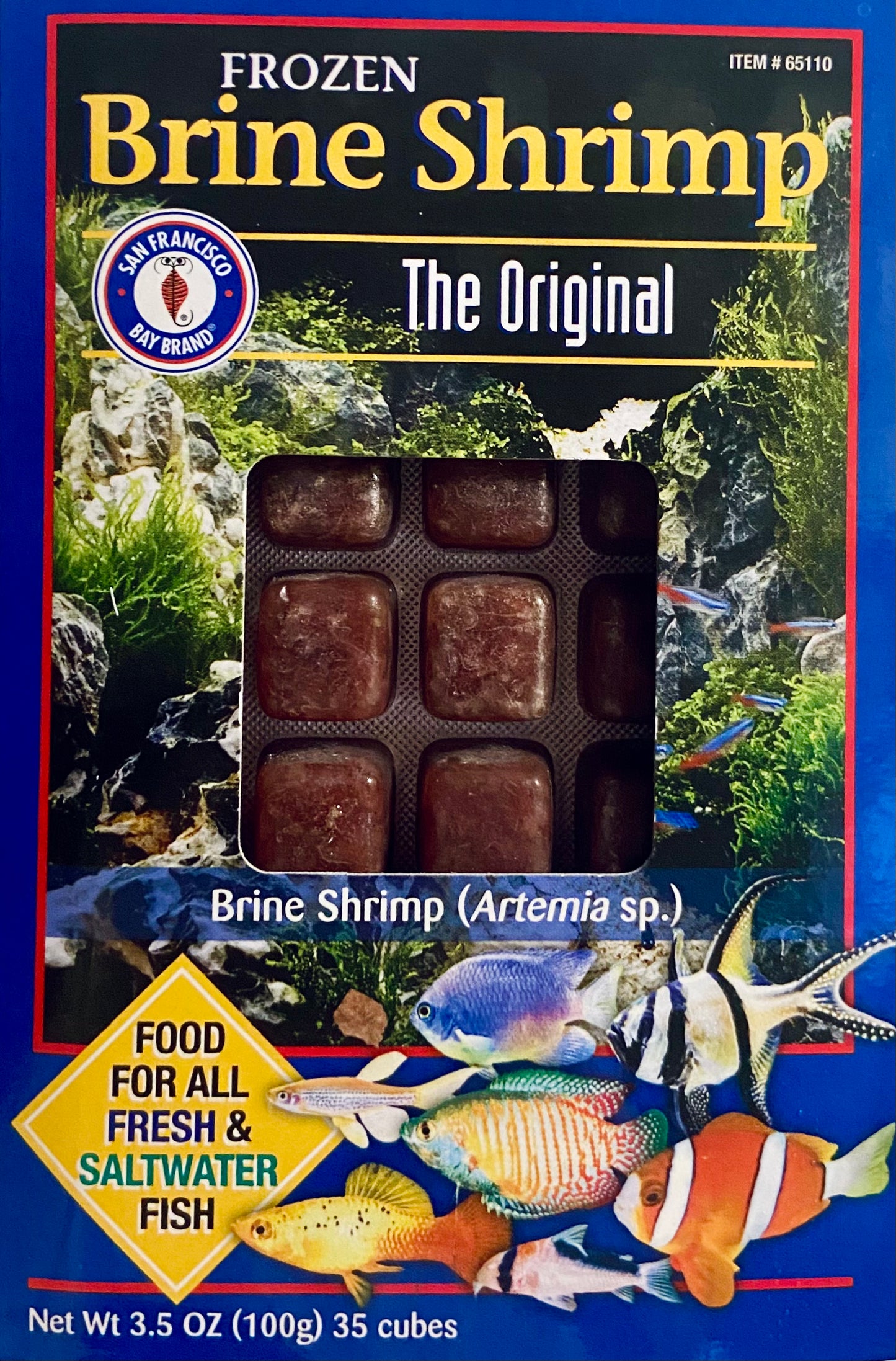Frozen brine shrimp